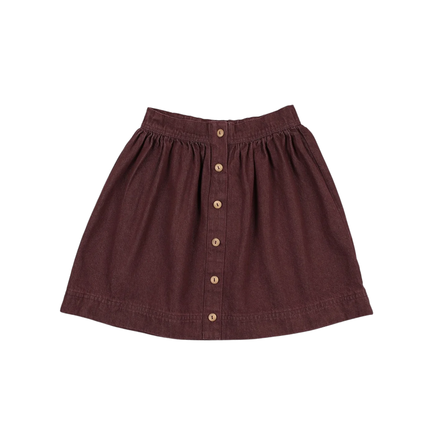 Analogie Burgundy Denim Rugged Threads Skirt