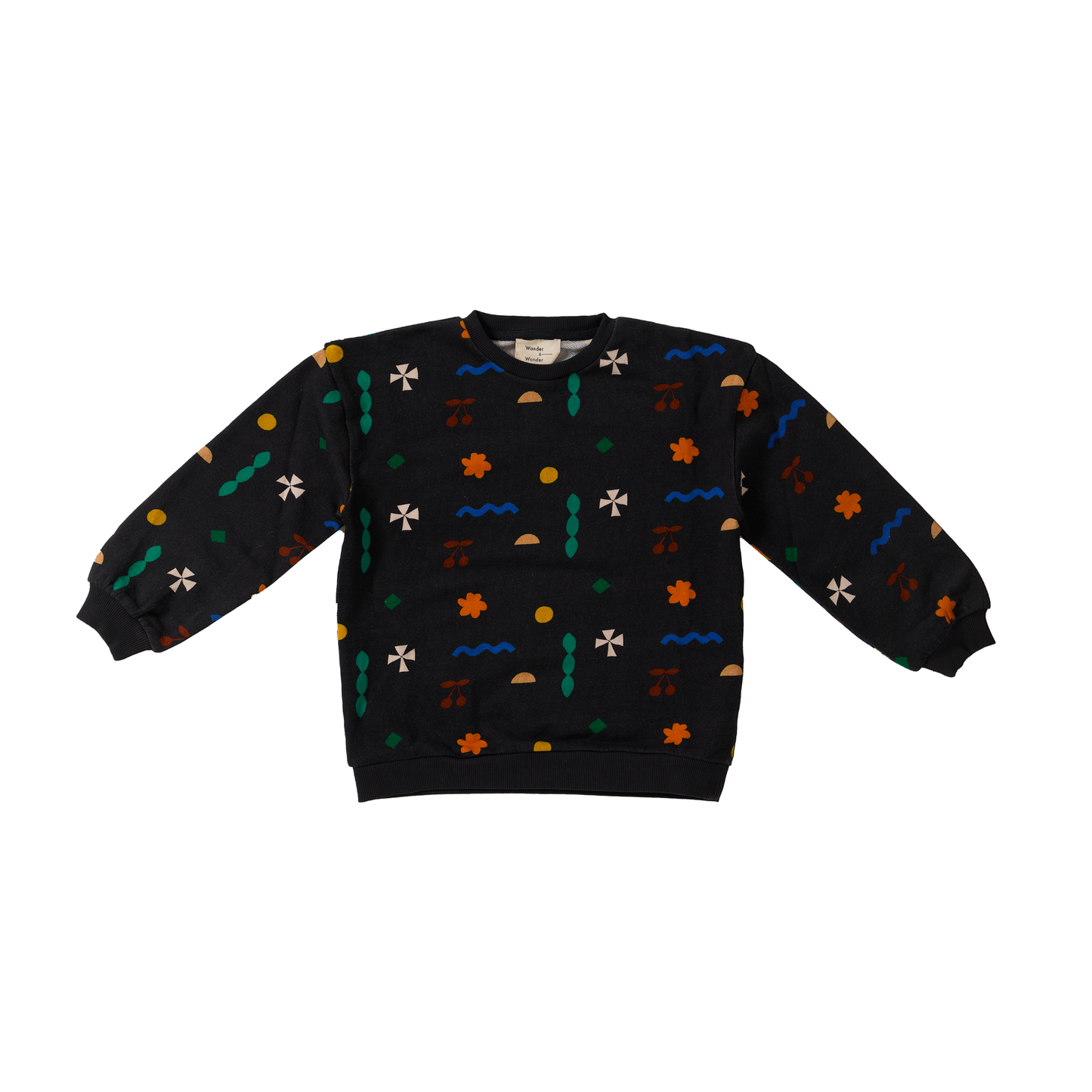 Wander & Wonder Black Printed Sweatshirt