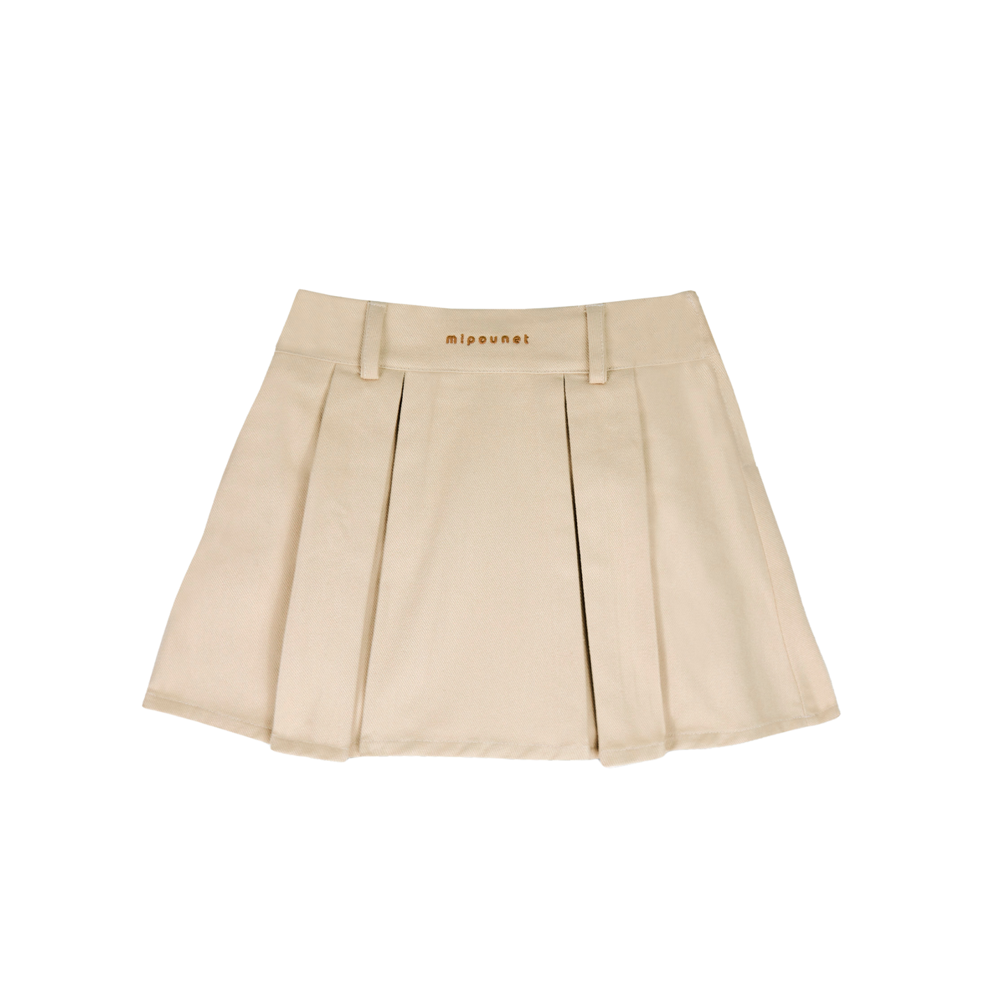 Mipounet Beige Nina Pleated Skirt