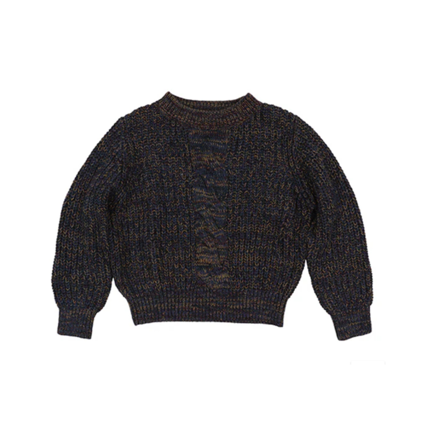 Motu Boys Midnight Multi Blaise Cable Long Sleeve Sweater