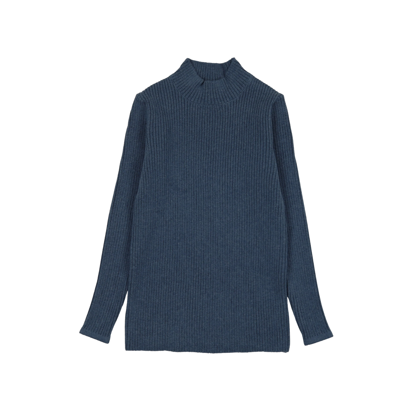 Lil Legs Vintage Blue Knit Mock Neck