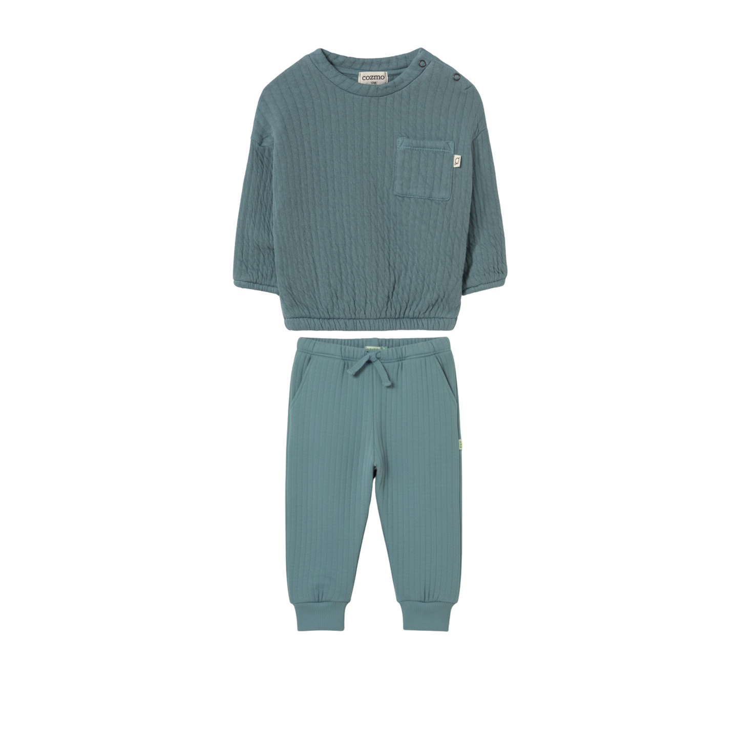 Cozmo Blue Quilted Pants Set