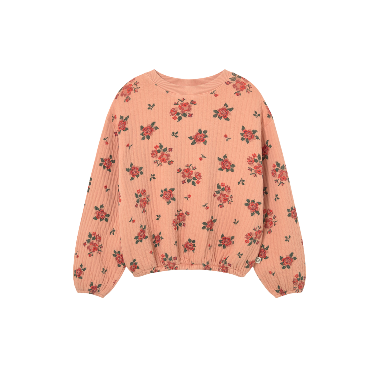 Cozmo Petal Quilted Floral Long Sleeve Dress