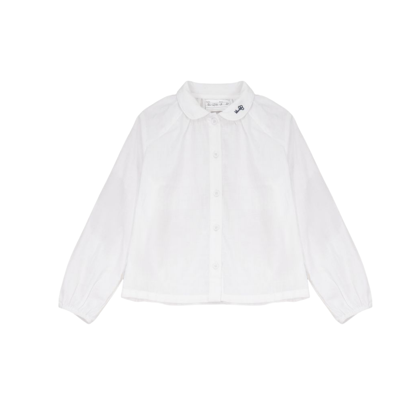 Calla Lili Cream/Blue Shirt With Embroidery