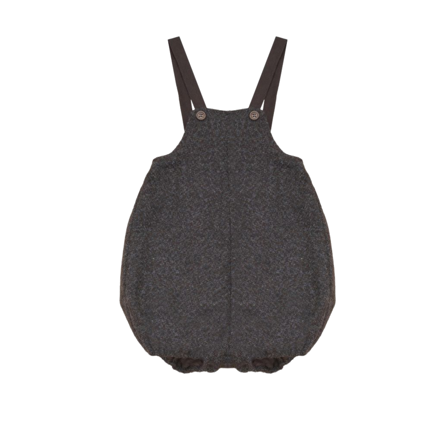 Calla Lili Grey/Brown Tweed Romper