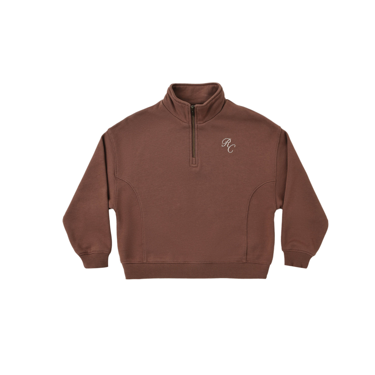 Rylee+Cru Mulberry Half Zip-Up Long Sleeve Sweatshirt