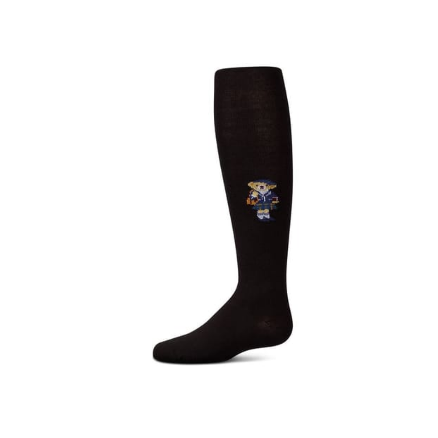 Memoi Black Preppy Girl Bear Cotton Tights