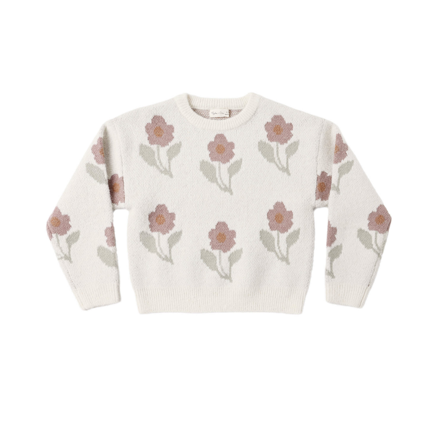 Rylee+Cru Ivory Aspen Flower Long Sleeve Sweater