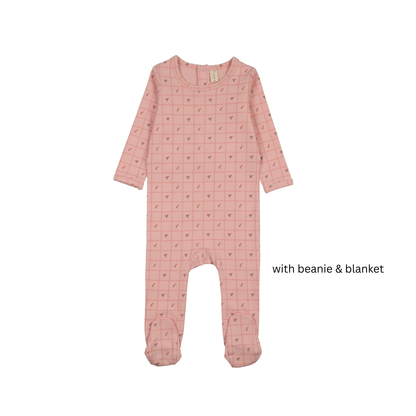 Bonjoy Pink Flowers Boxed Graphic Layette Set