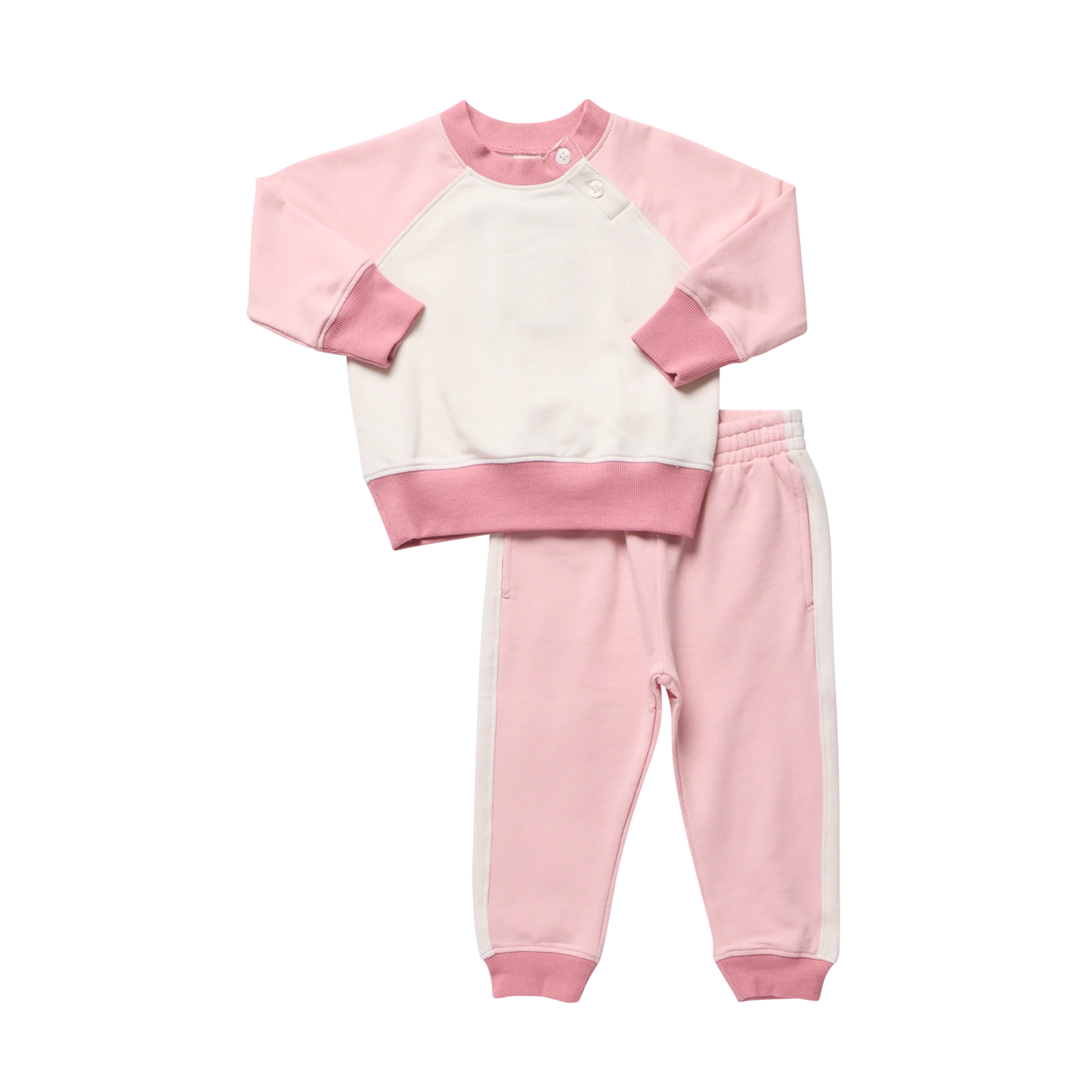 Coop Kids Pink Puzzle Color Block Jogger Set