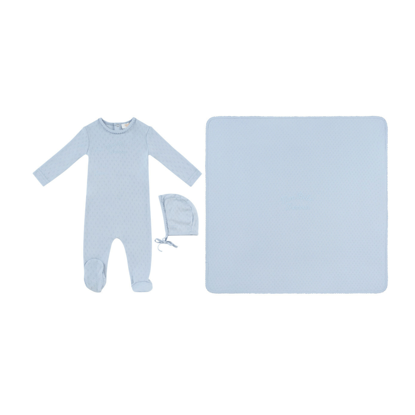 Kipp Baby Blue Mon Bebe Footie Hat & Blanket Set
