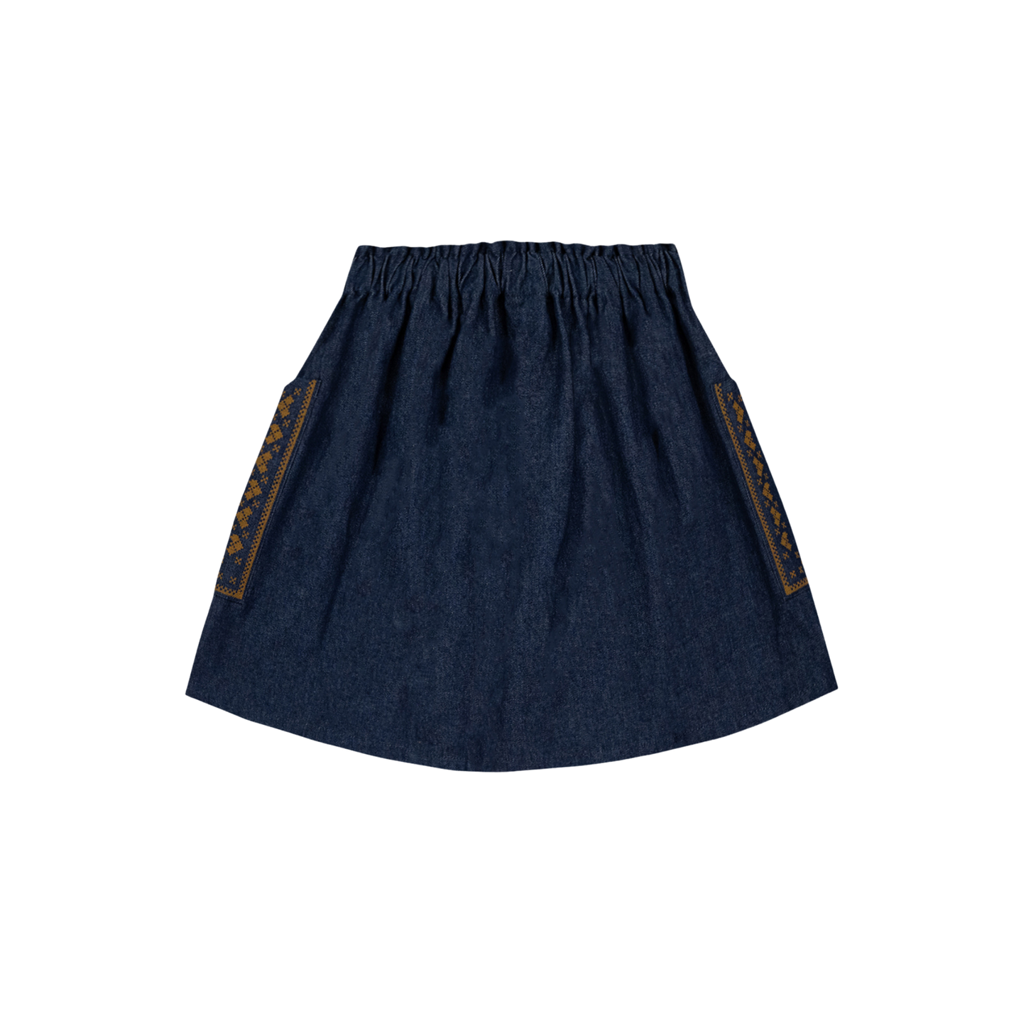 Bonton Chambray Denim Ruche Skirt