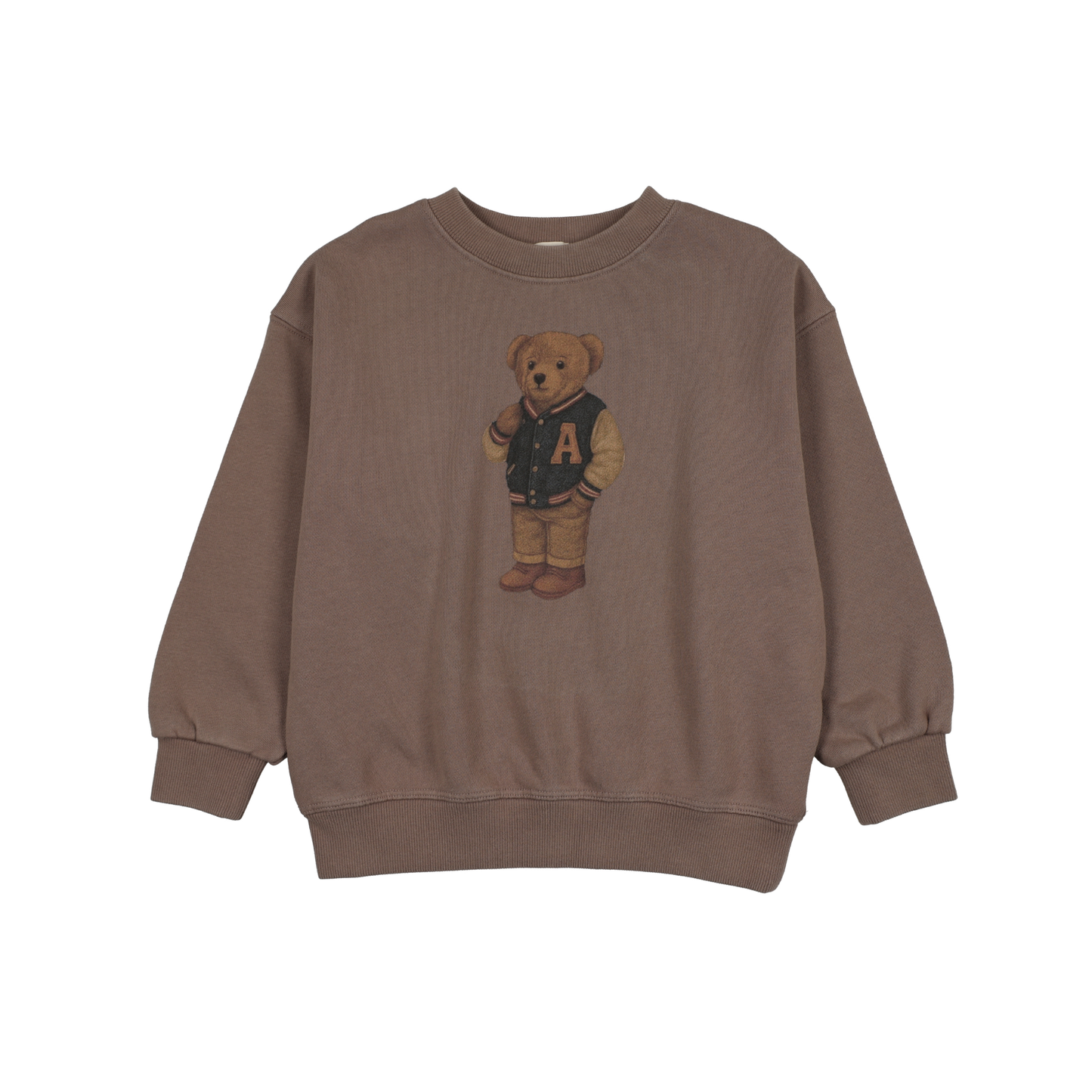 Analogie Washed Brwn/Prn Varsity Bear Sweatshirt