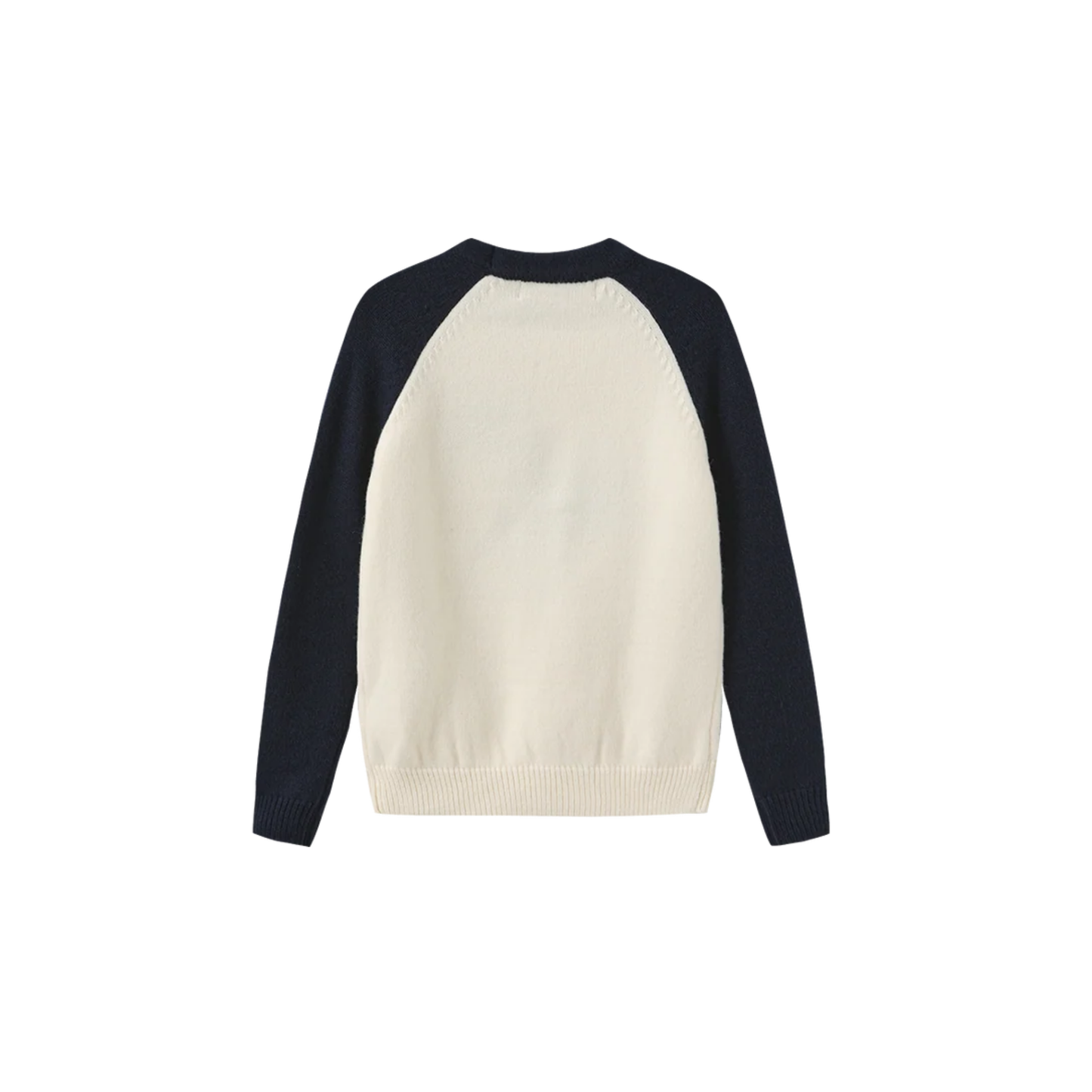 Phil And Phoebe Navy/White Knit Halter Neck Contrast Sweater