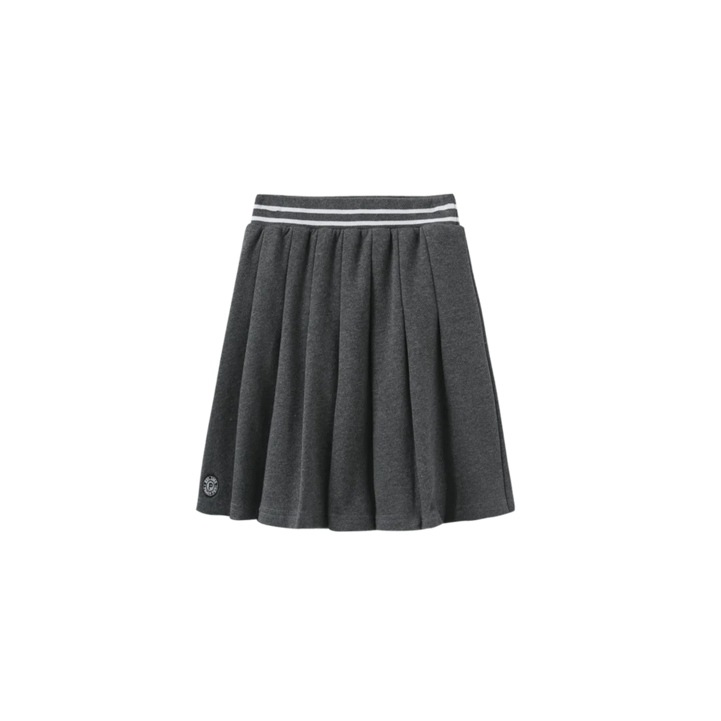 Phil And Phoebe Grey Mila Crest Pleated Skirt