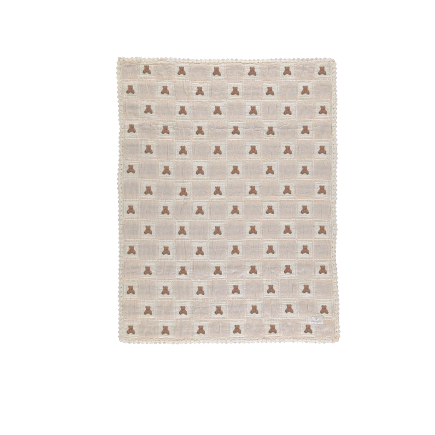 Bebe Organic Sand Patchwork Teddy Blanket