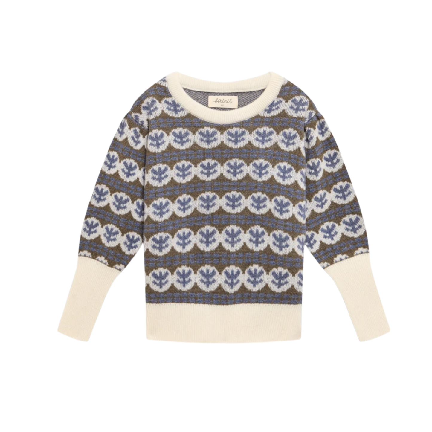 Birinit Grey Julieta Long Sleeve Knit Sweater