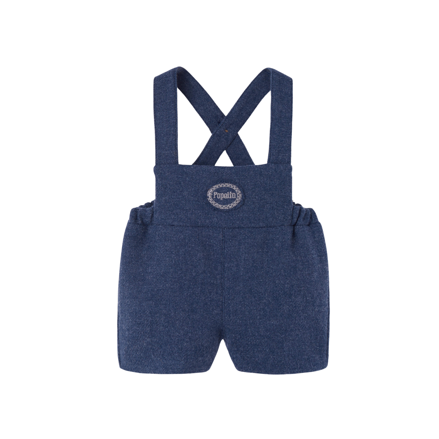Popelin Blue Woolen Embroidered Dungarees