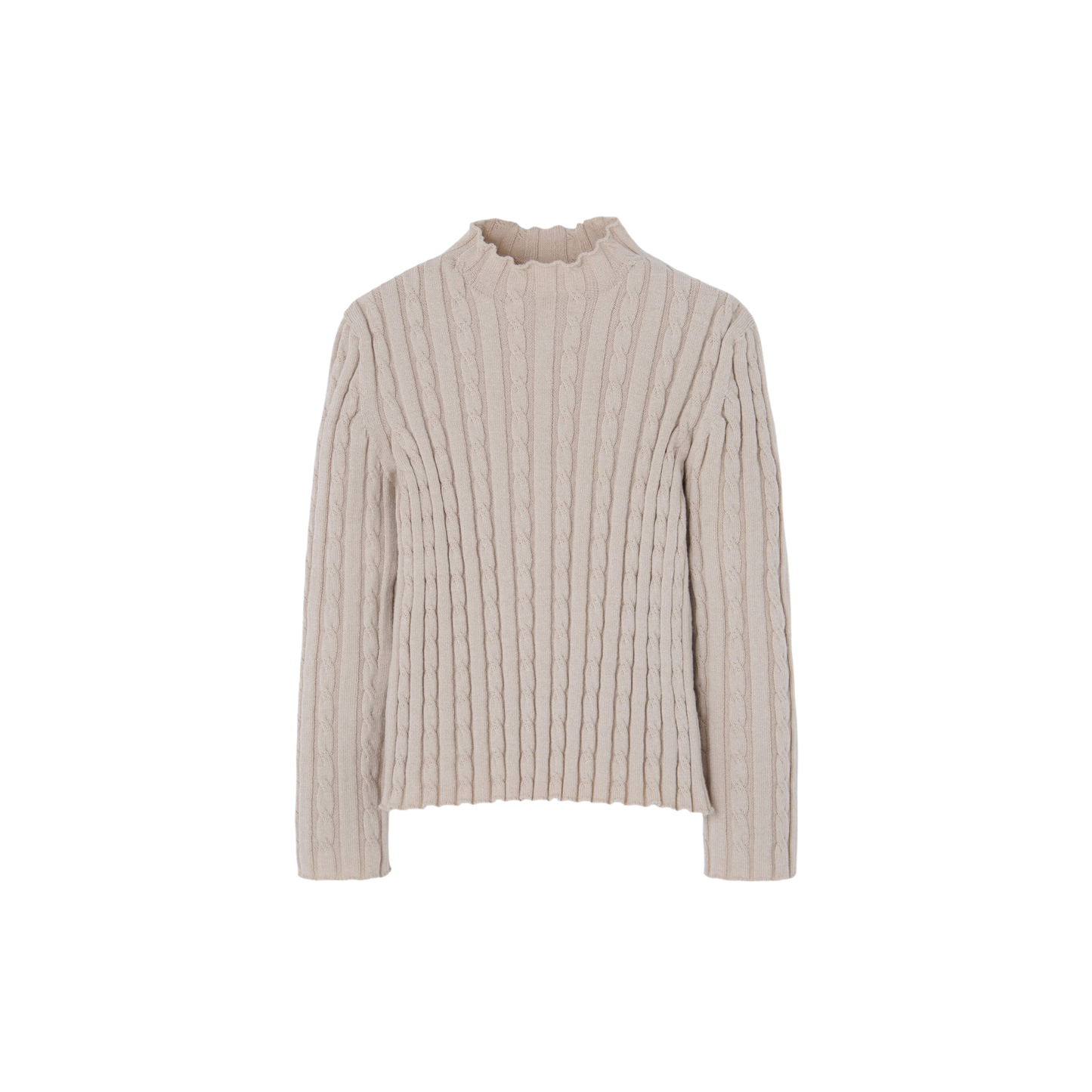 Popelin Sand Perkins Knitted Long Sleeve Sweater