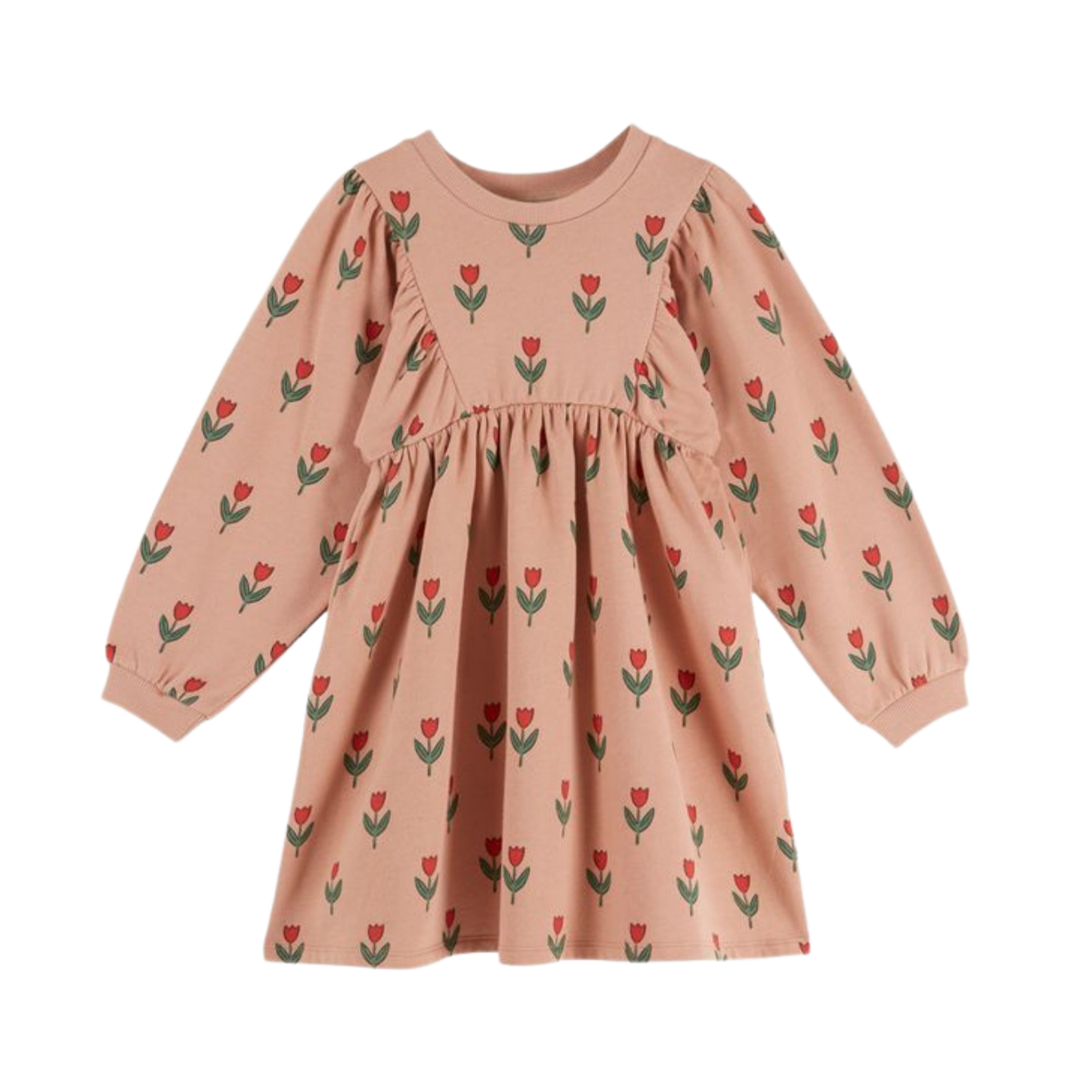 Emile Et Ida Mauve Tulip Long Sleeve Dress
