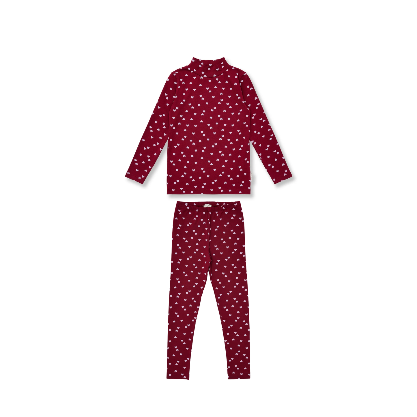 Petit Blush Hearts Turtleneck Leggings Set