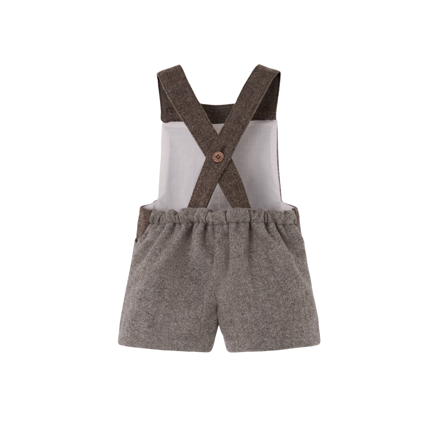 Popelin Brown Fleck Contrasting Dungarees