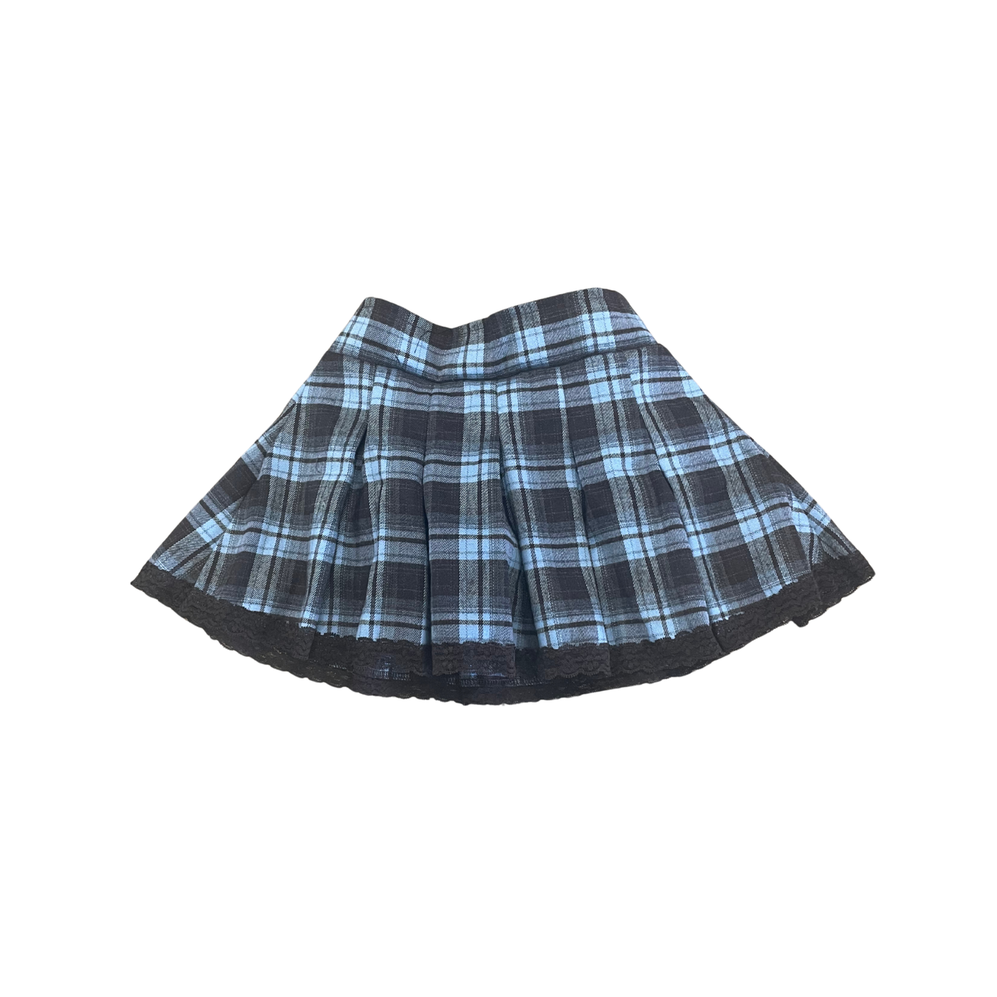 Flowers By Zoe Light Blue Plaid Skort