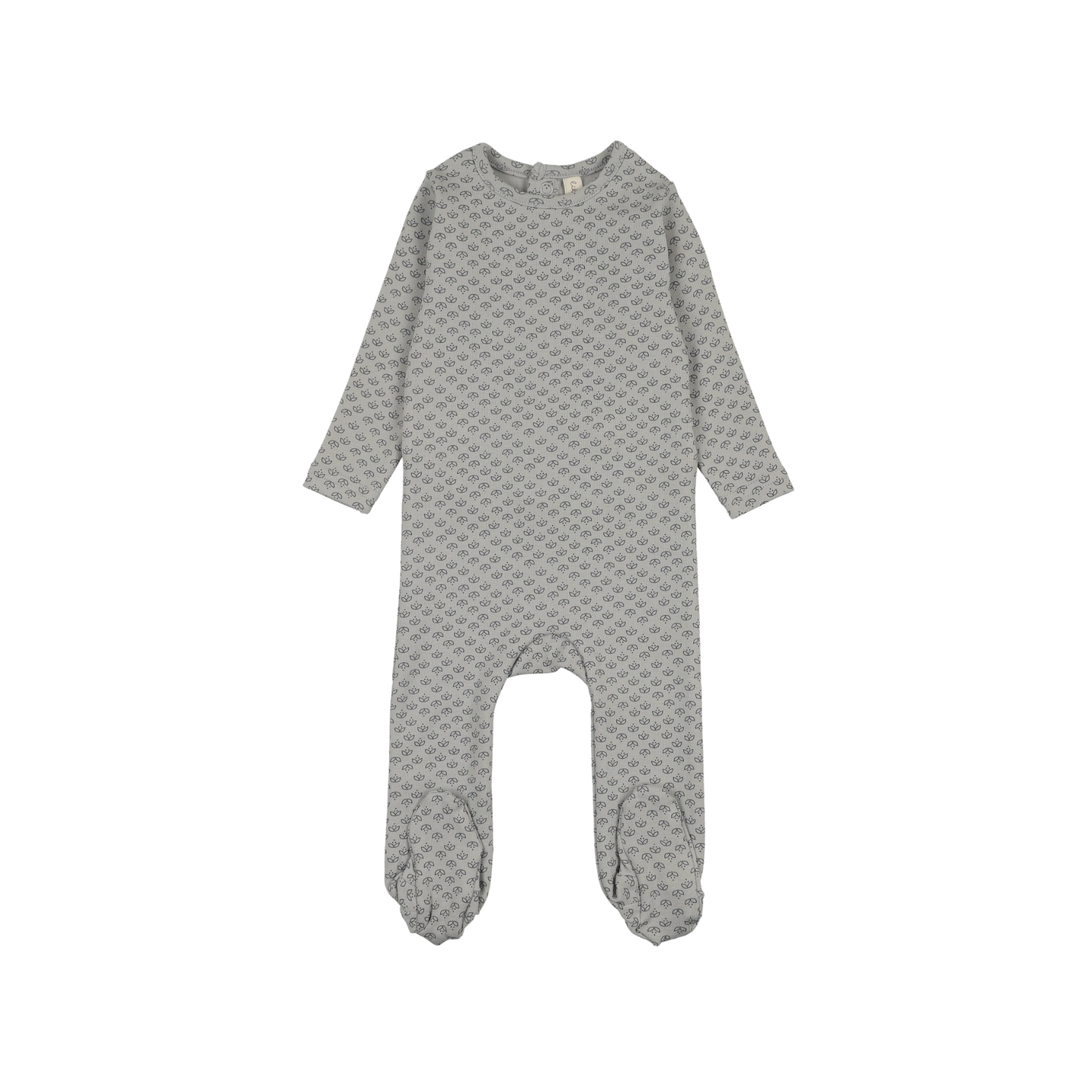 Lilette Pale Blue Mini Flora Print Footie