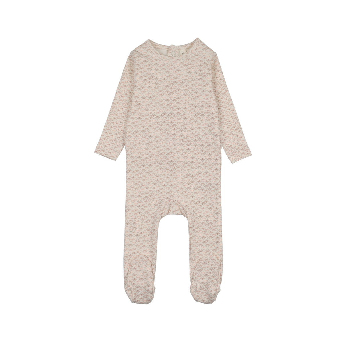 Lilette Cream/Mauve Mini Flora Print Footie
