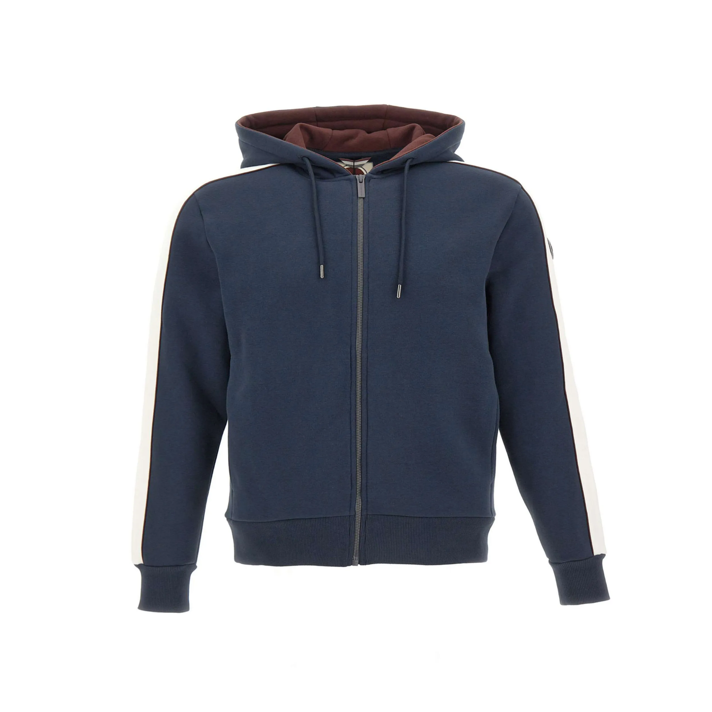 Colmar Navy -Tofu-Brick Contrasting Full Zip-Up Long Sleeve Hoodie