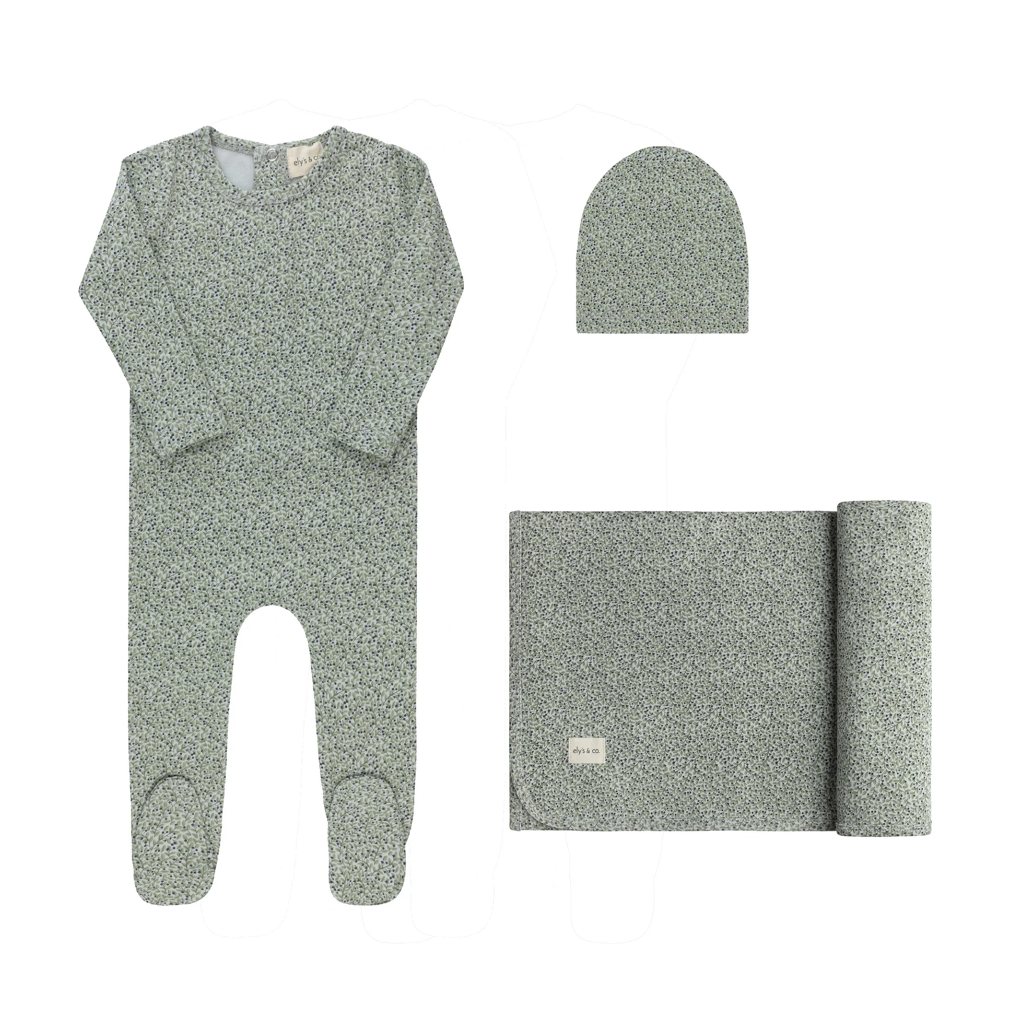 Ely's & Co Blue Liberty / Berry Layette Set