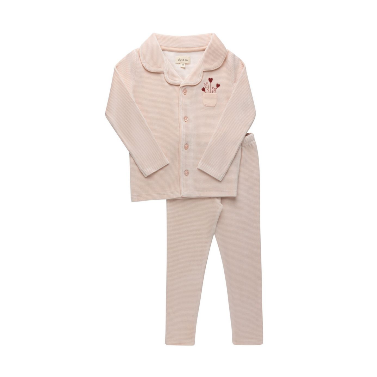 Ely's & Co Ivory Pink Stripe Pajama