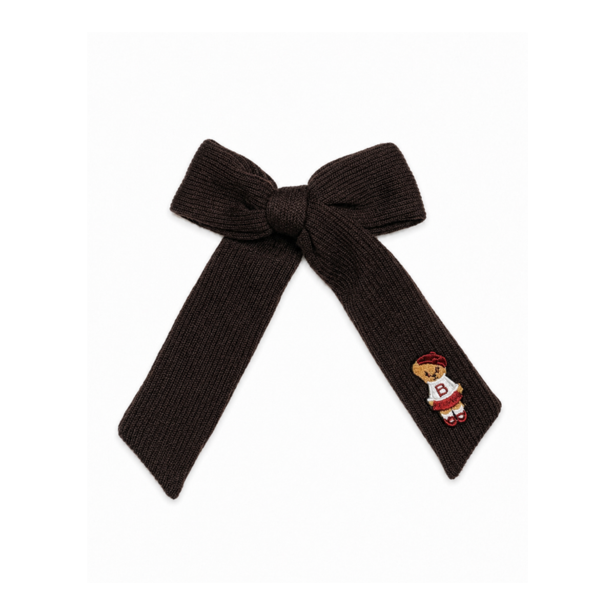 Bandeau Brown Bandeau Teddy Knits Large Bow Clip