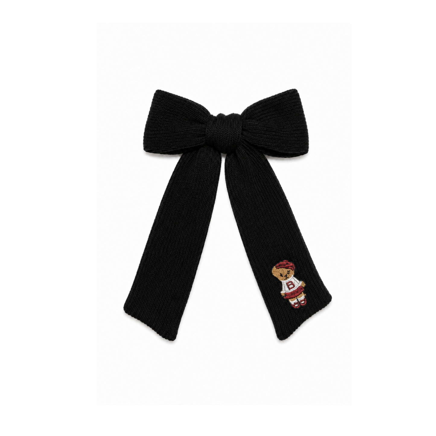Bandeau Black Bandeau Teddy Knits Large Bow Clip