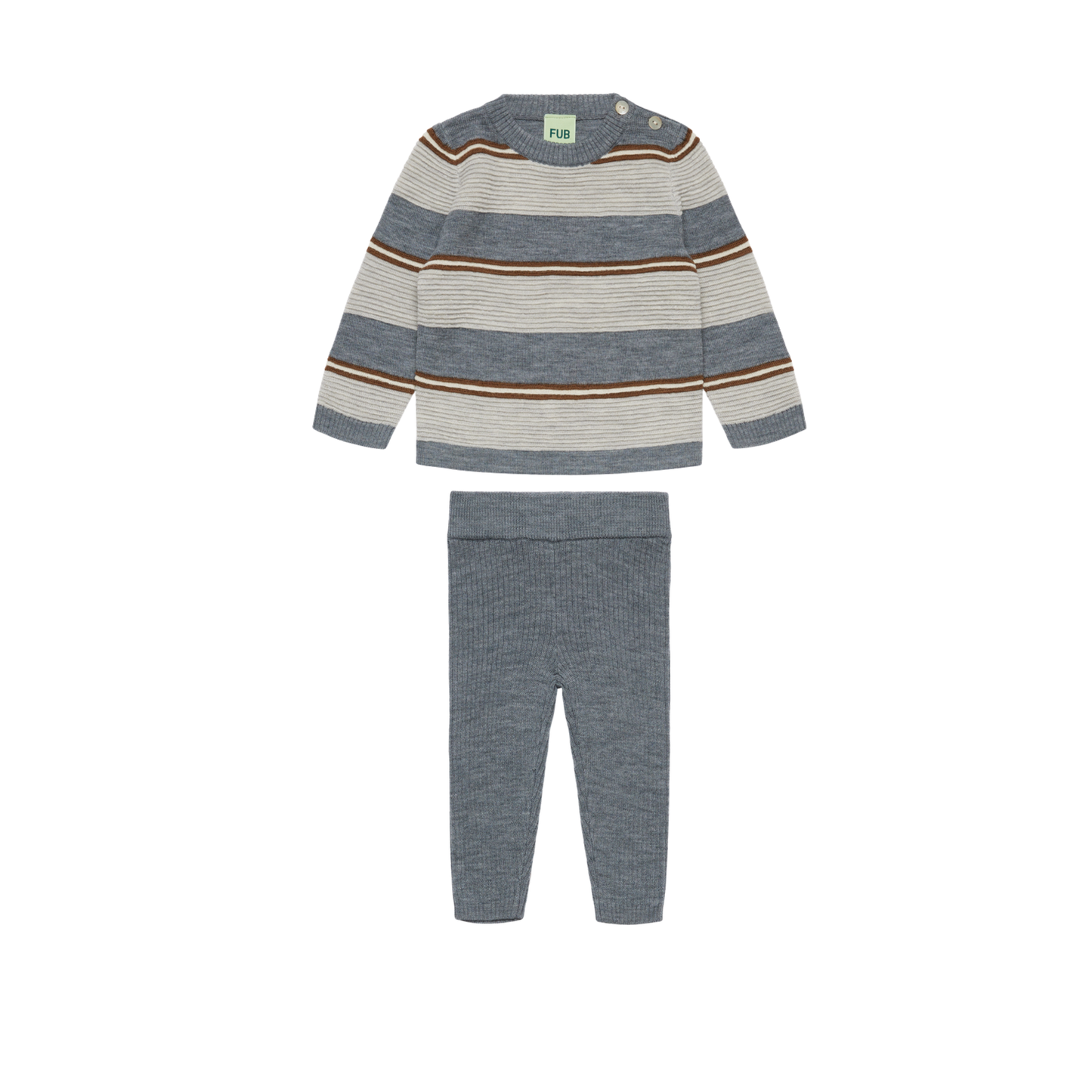 Fub Steel/Lt Grey Ottoman Crew Leggings Set