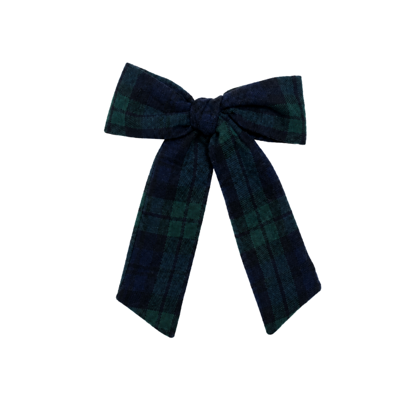 Bandeau Rl Navy/ Green Plaids Large Bow Clip