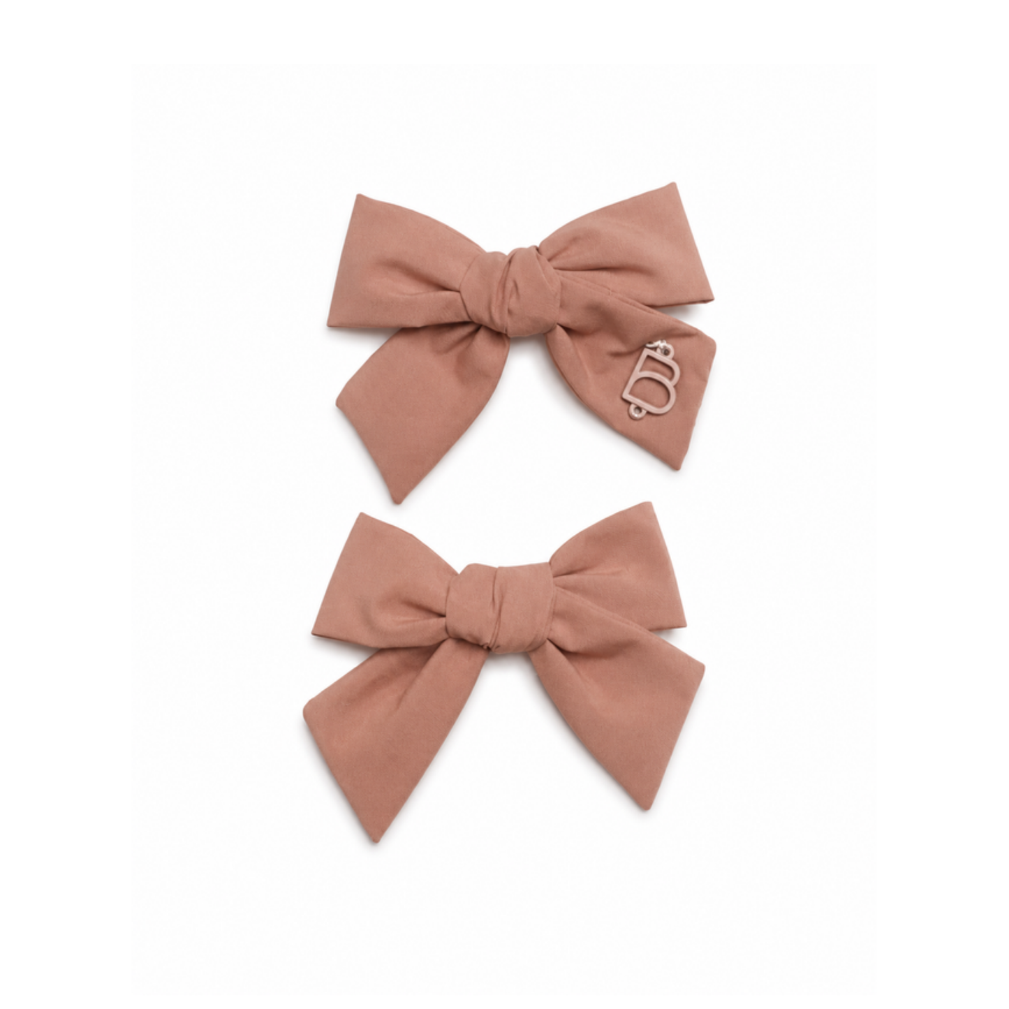 Bandeau Dusty Winter Pink Taffeta Winter Mini Bow Clip Set