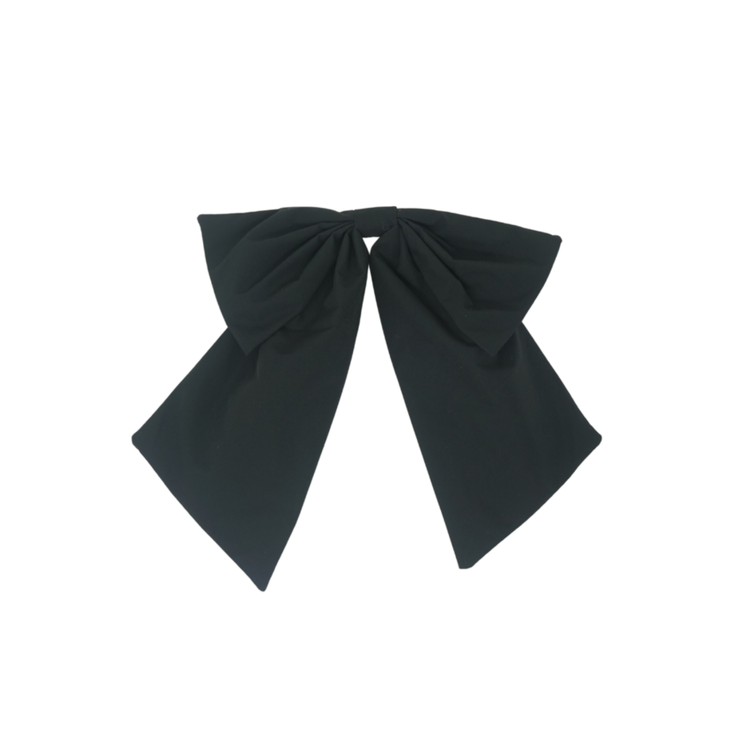 Bandeau Black Taffeta Winter Dressy Bow Clip