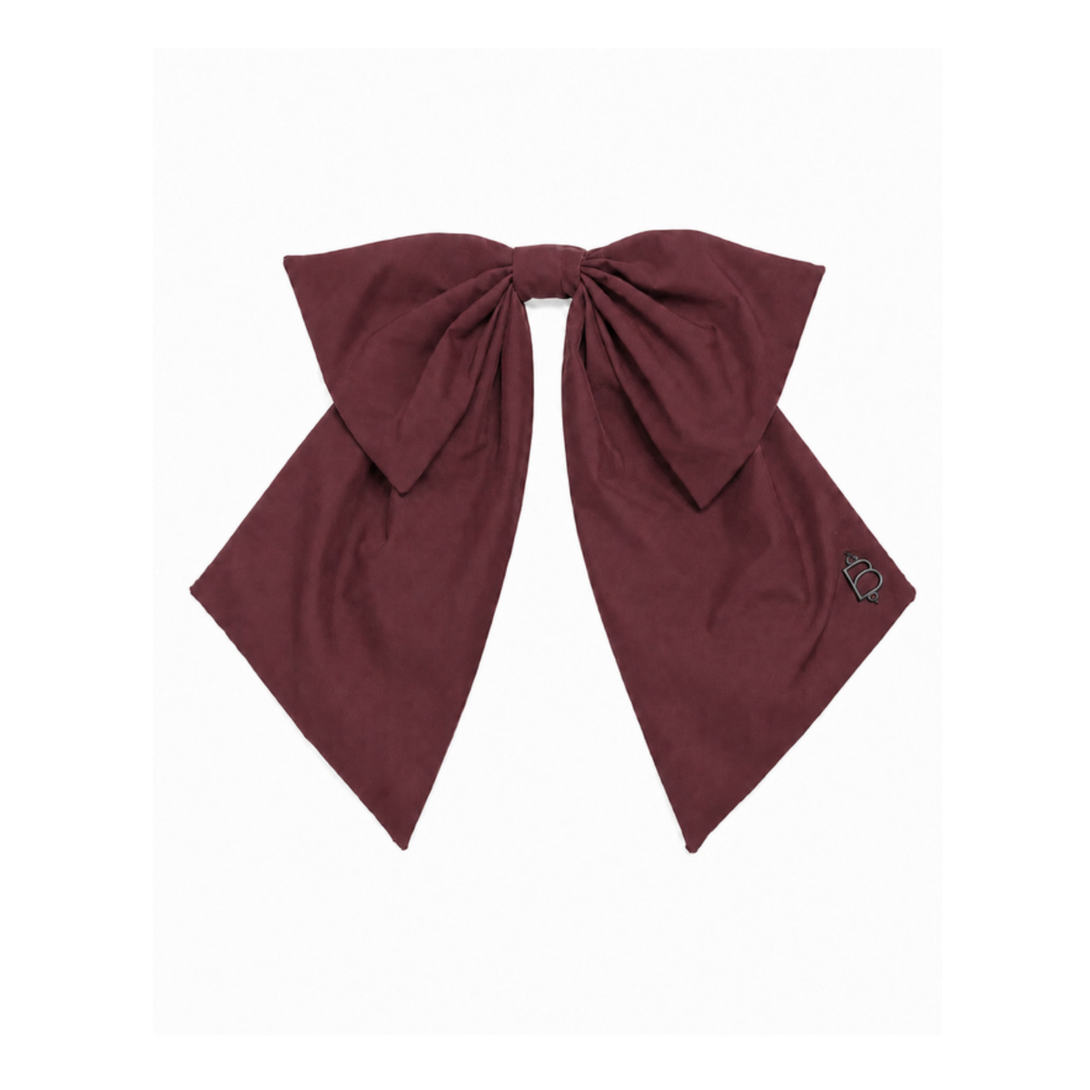 Bandeau Plum Taffeta Winter Dressy Bow Clip