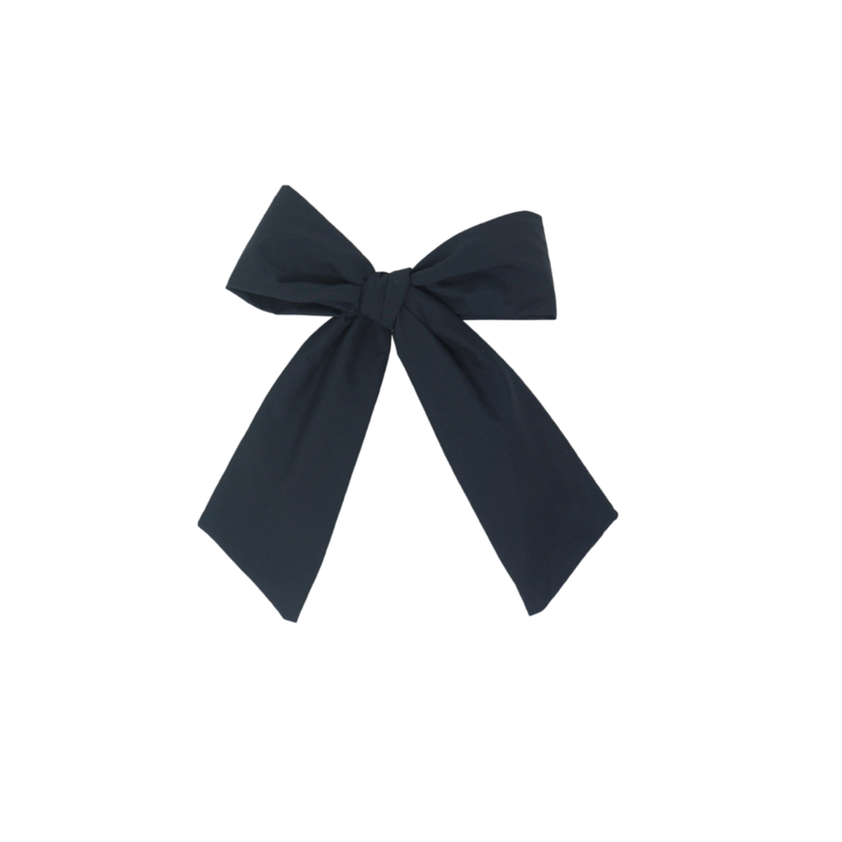 Bandeau Navy Taffeta Winter Classic Medium Bow Clip