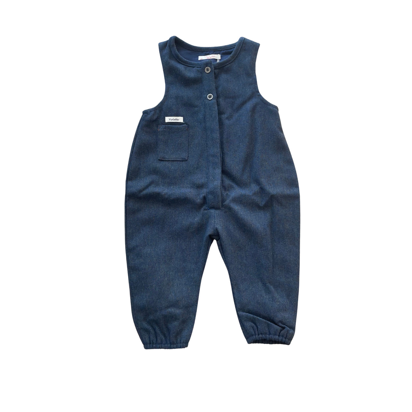 Calla Lili Blue Romper With Pocket