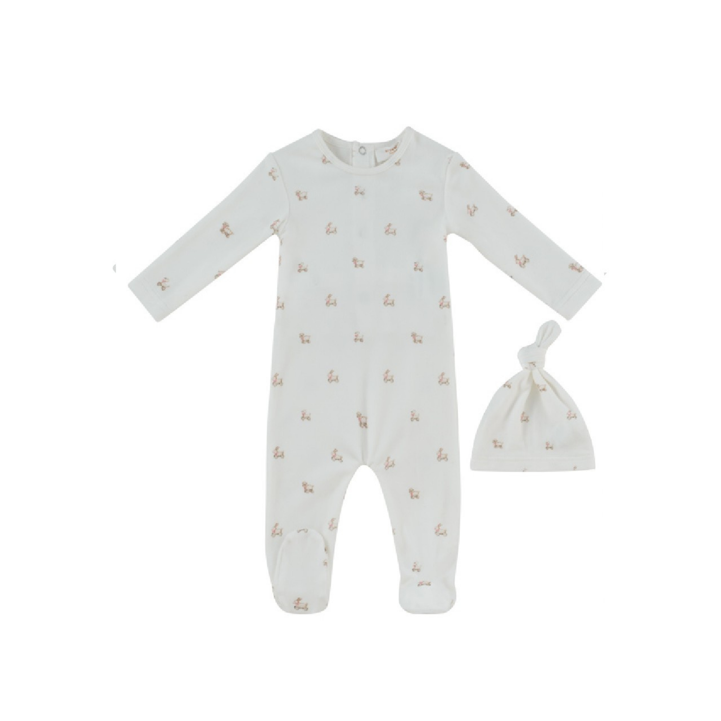 Kipp Baby Pink Petits Amis Footie & Hat Set