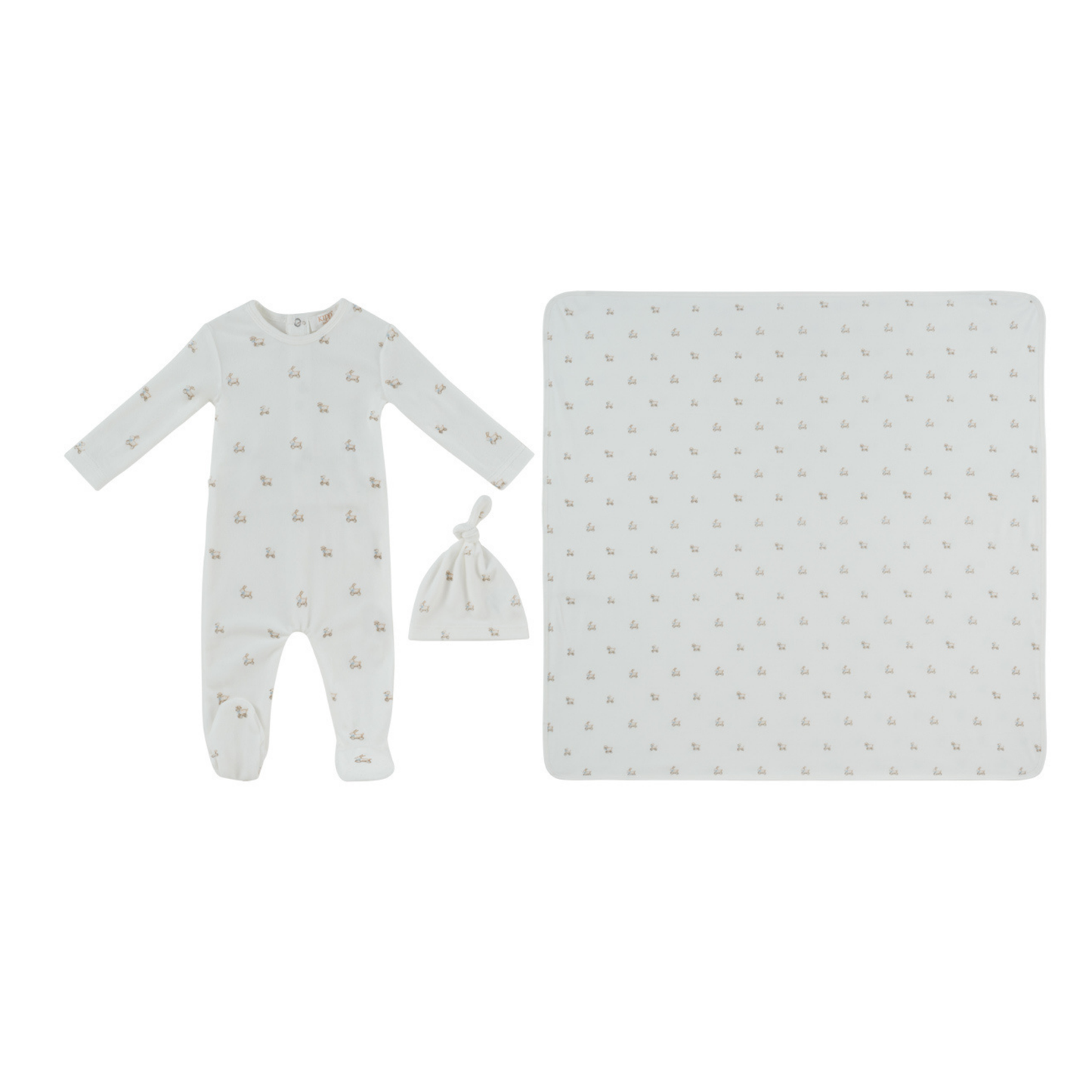Kipp Baby Blue Petits Amis Footie Hat & Blanket Set