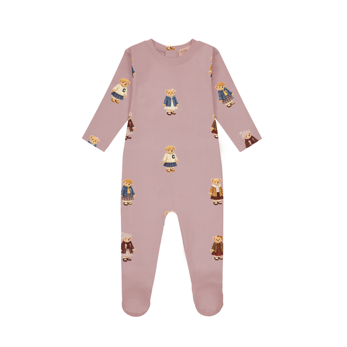 Crew Lounge Dusk Teddy Pattern Lounge Footie