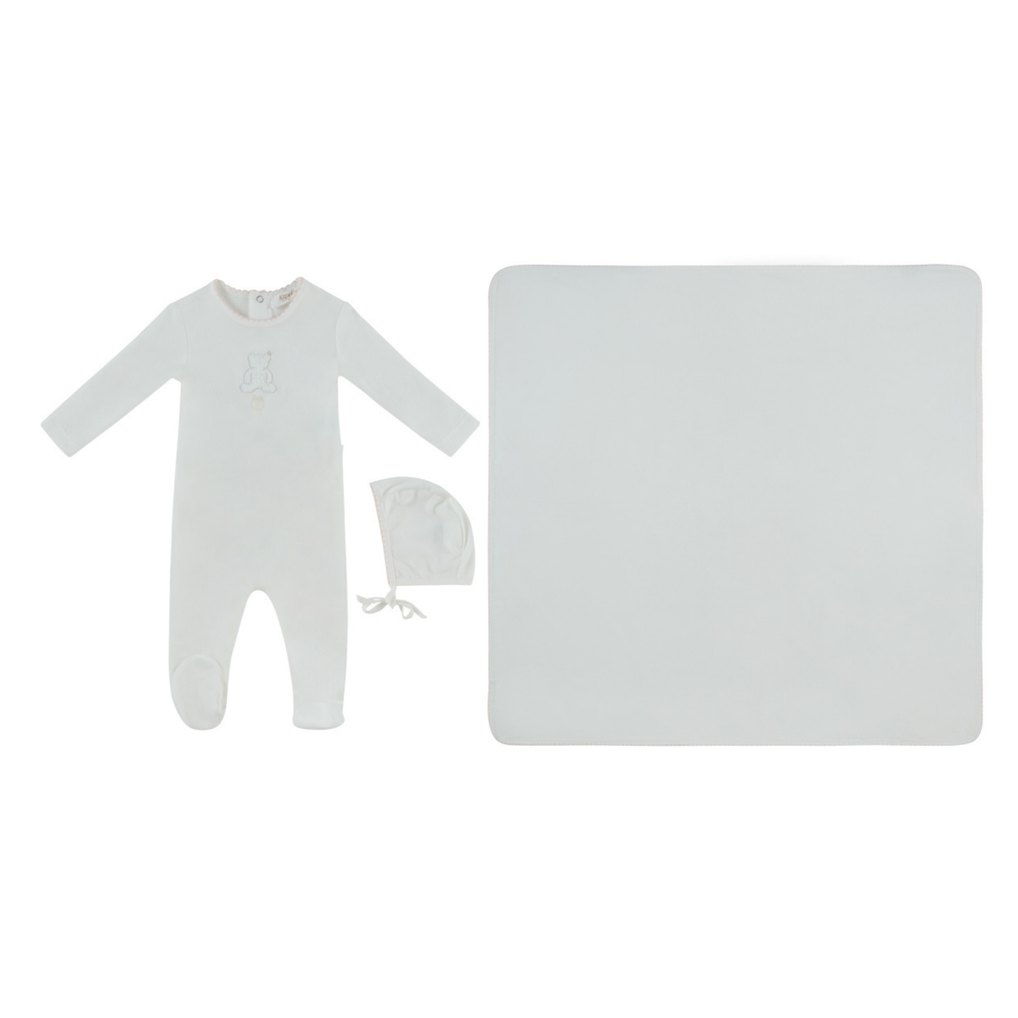 Kipp Baby Pink Fur Ever Yours Footie Hat & Blanket Set