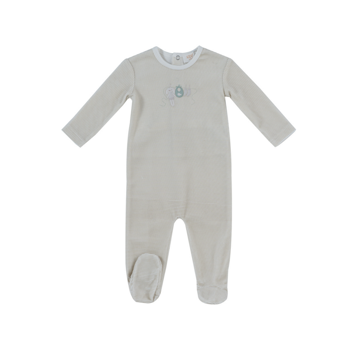 Kipp Baby Stone Bunny Stripe Footie
