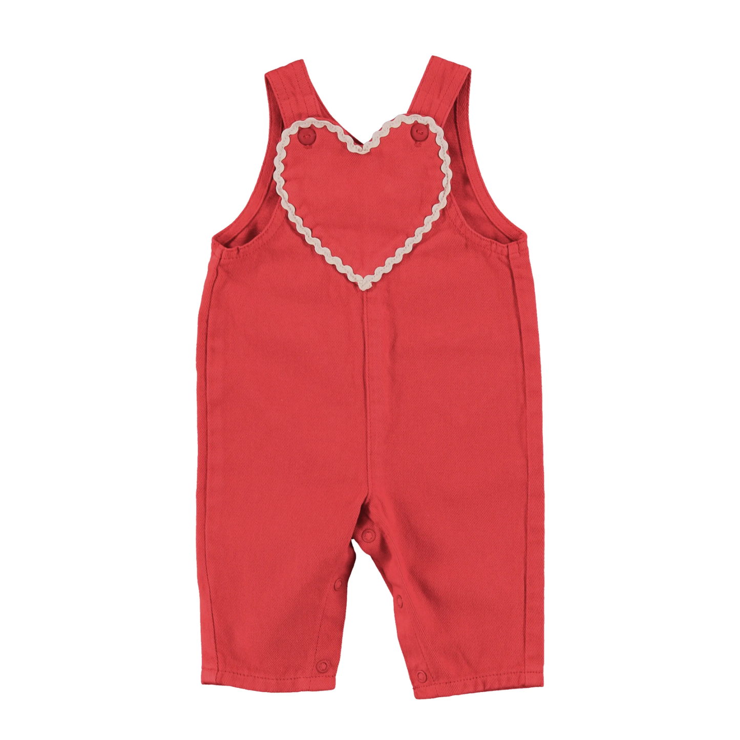 Bebe Organic Denim Zigzag Maya Heart Romper