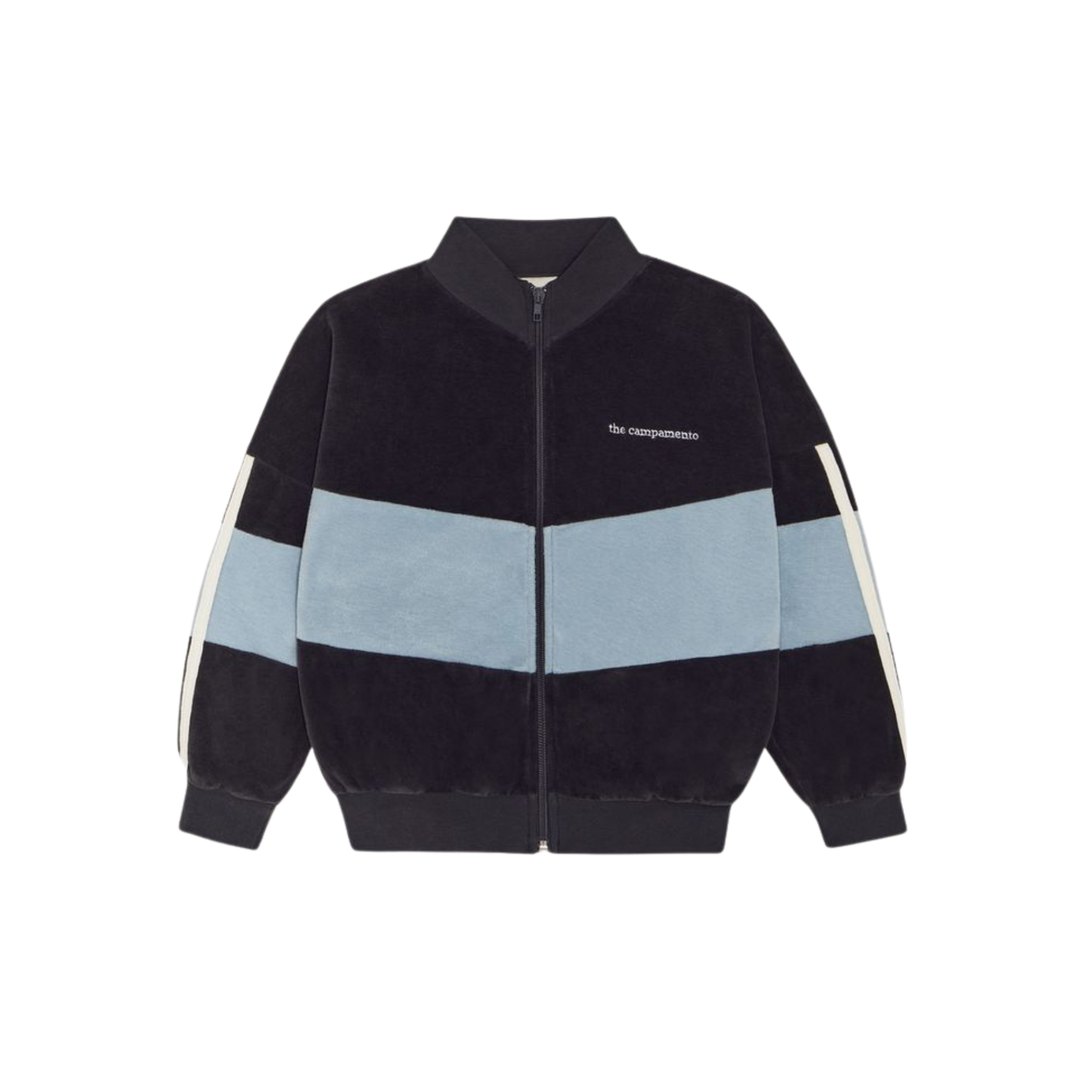 The Campamento Grey Color Block Long Sleeve Sweatshirt