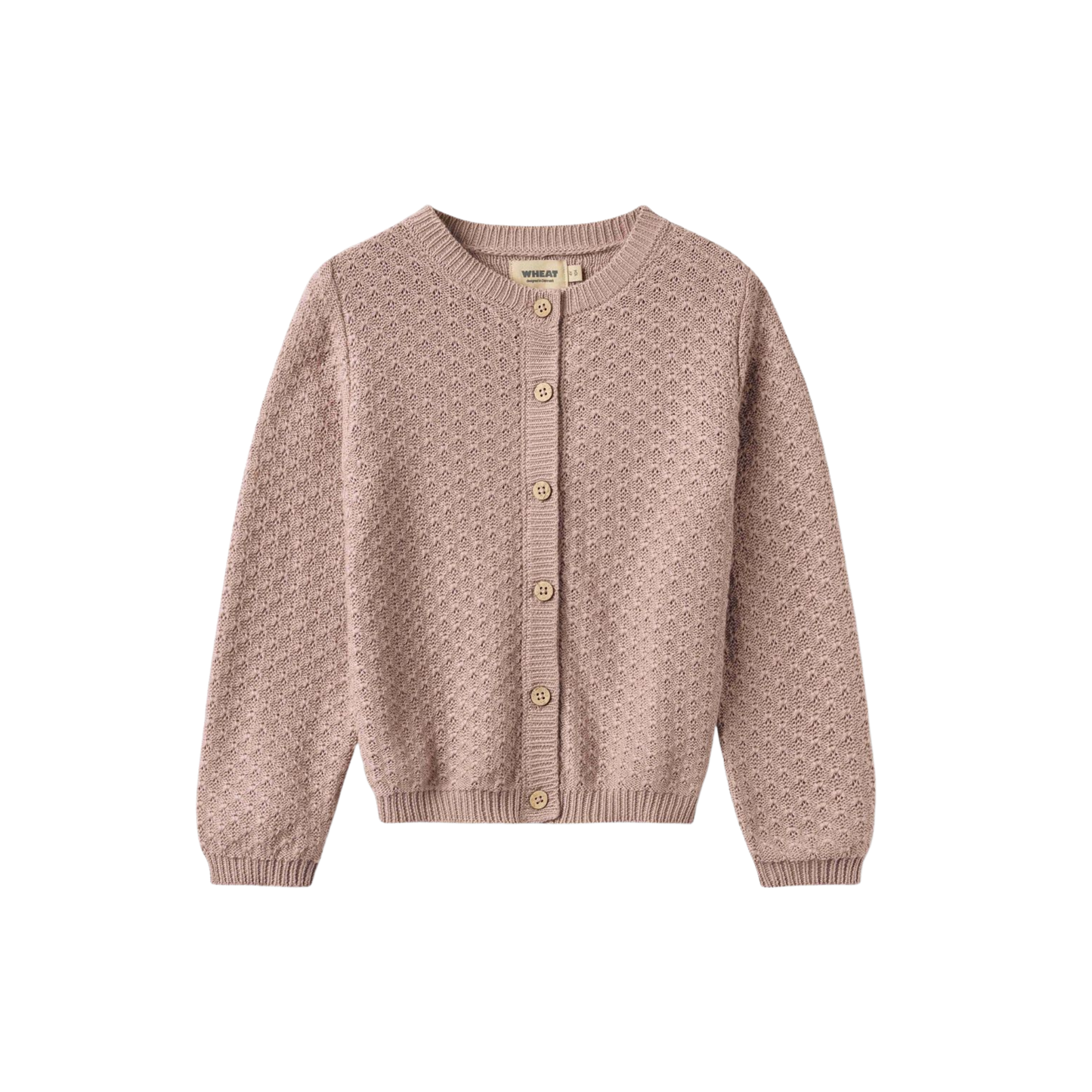 Wheat Dry Rose Magnella Long Sleeve Knit Cardigan