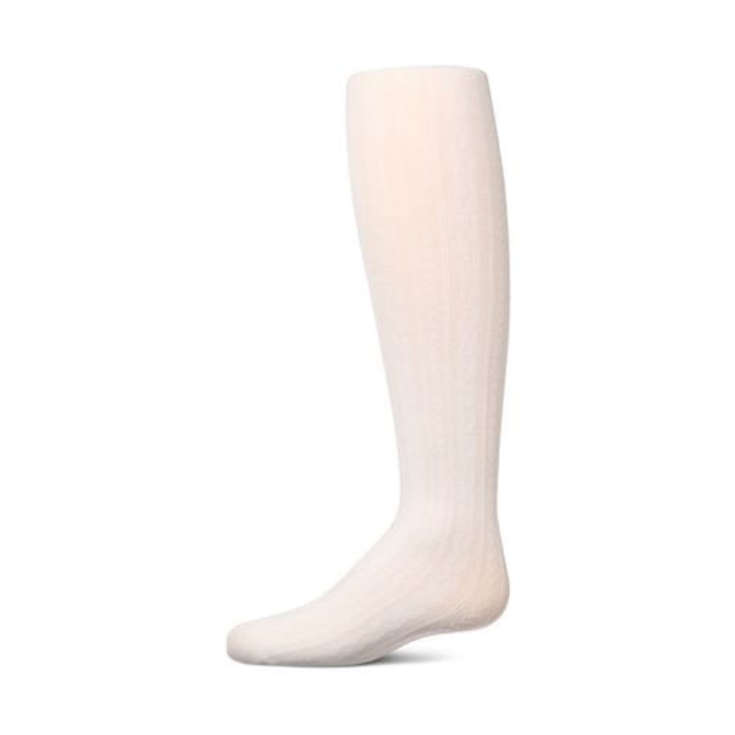 Memoi Winter White Lightweight Cable Cotton Tights